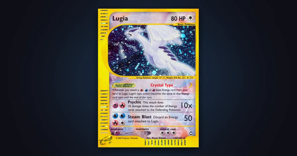 Cartas de Lugia y su precio